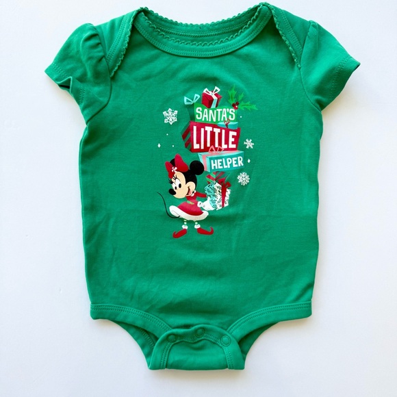 Disney Other - Disney official Minnie Mouse Baby Girl’s Christmas‎ Bodysuit 6 Months NWOT
